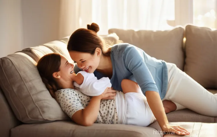 소셜미디어 광고 CTR 개선 방법 - **Prompt 1: A Joyful Family Moment** "A cozy, brightly lit living room with soft, warm tones. A ...